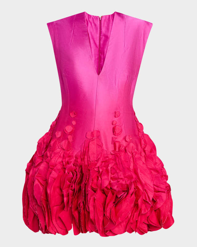 Surrey Floral Ombré Mini Dress